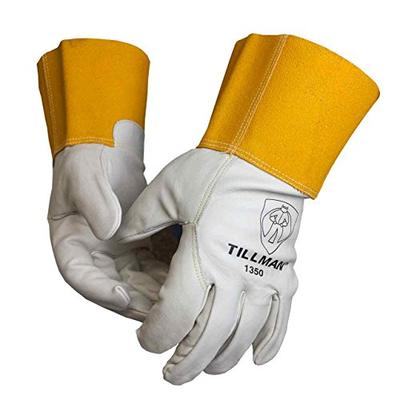 Tillman 1350 Unlined Top Grain Cowhide MIG Welding Gloves 4" Cuff, 2X-