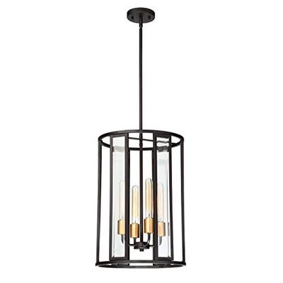Nuvo 60/6415 Four Light Pendant 4 Foyer, Black