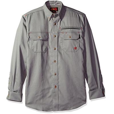 Ariat Men's Flame Resistant Vent Shirt, Silver Fox, Large