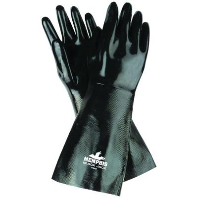 MCR Safety 6948 Black Jack 18" Multi-Dipped Neoprene Gloves with ActiFresh, Brushed Interlock Liner