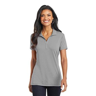 Port Authority Women's Cotton Touch Performance Polo, Frost Grey, Small