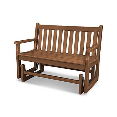 POLYWOOD TGG48TE Traditional Garden 48-Inch Glider, Teak