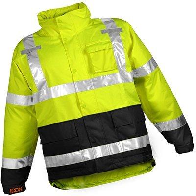 ICON J24122.2X Breathable 300D Polyurethane Hi-Vis Jacket with Reflective Tape, Size 2X, Flourescent