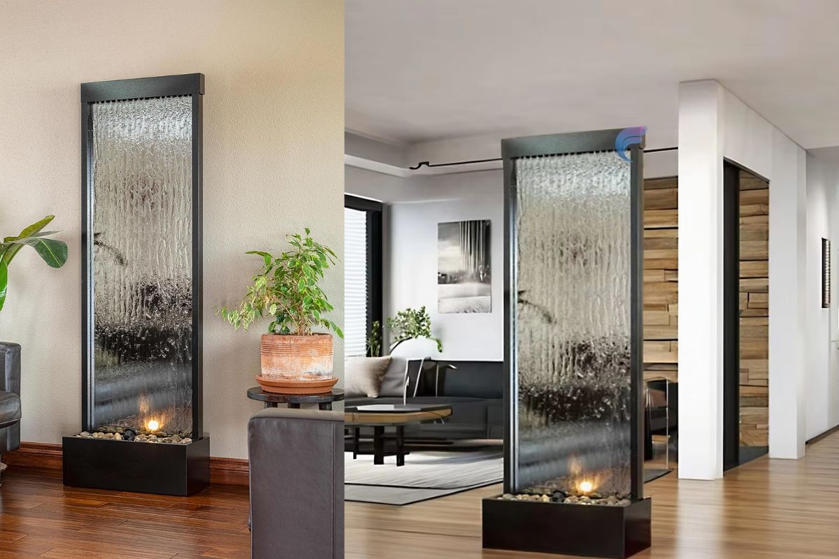 Create a Zen Oasis with the Alpine MLT102 Mirror Waterfall Fountain