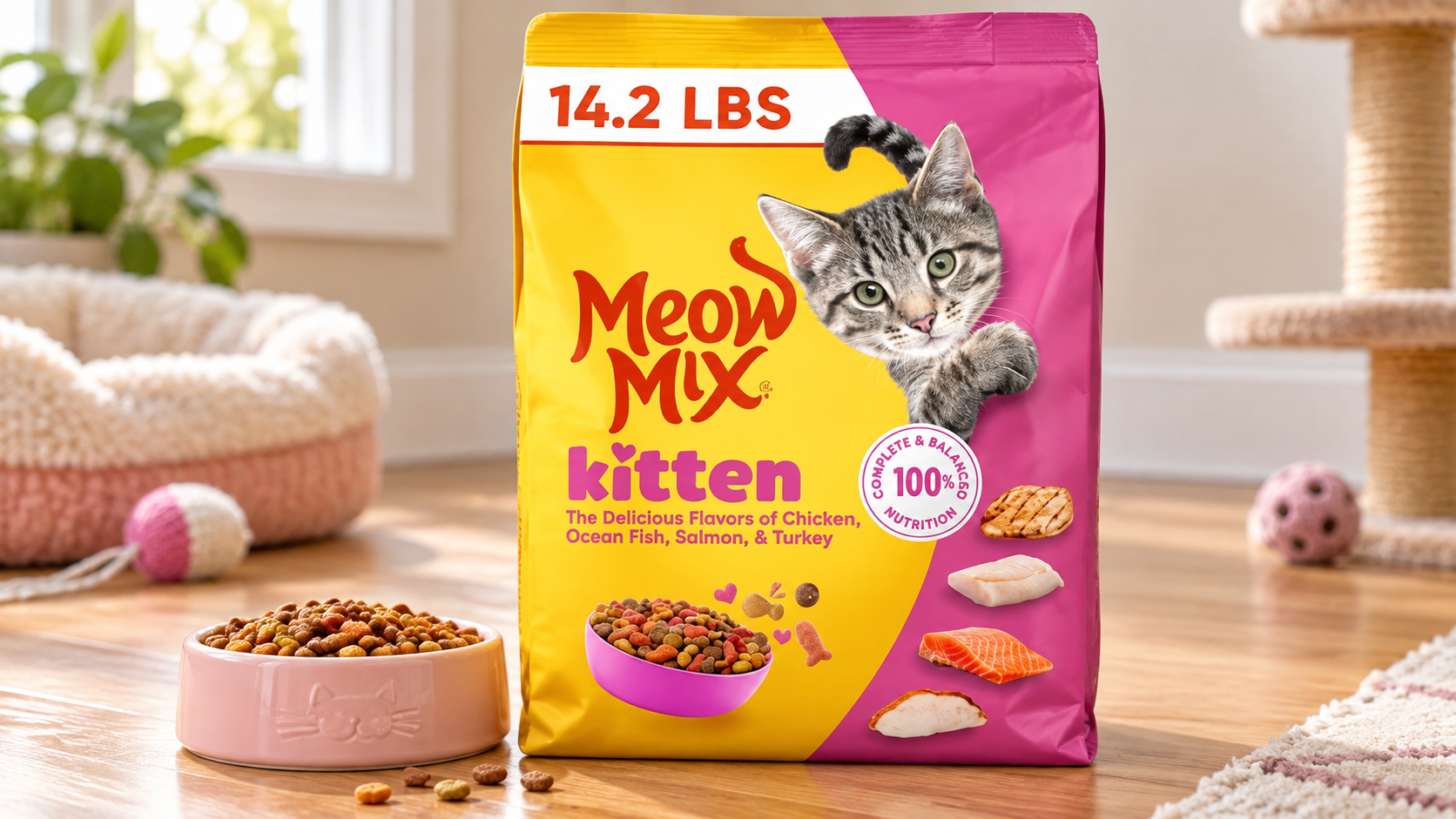 What Makes Meow Mix Kitten Li’l Nibbles Different From Adult Cat Food?