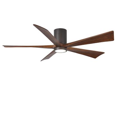 Matthews Fan Company Irene 60 Inch Flush Mount Fan with Light Kit - IR5HLK-TB-WA-60